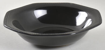 MTW12 Black Rim Cereal Bowl