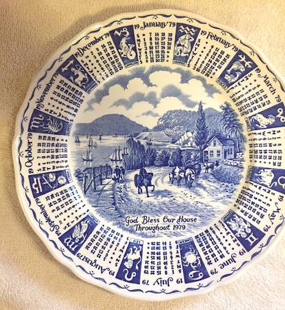 Calendar Plate "1979" Calendar Plate
