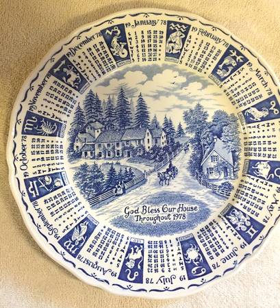 Calendar Plate "1978" Calendar Plate