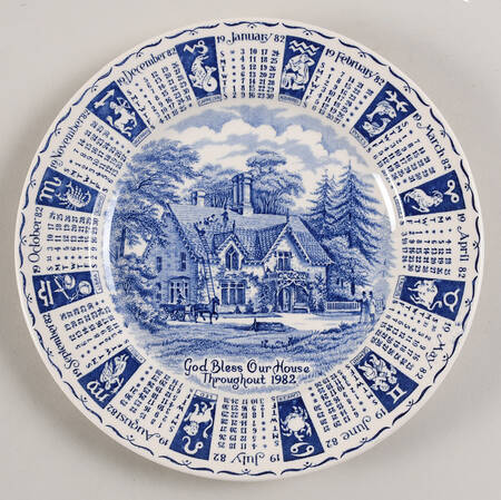 Calendar Plate "1982" Calendar Plate