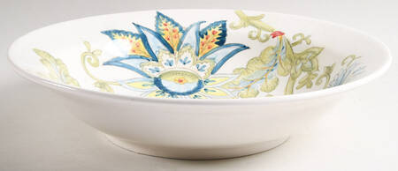 Blue Vanilla Chintz 12" Round Serving Bowl