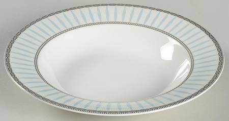 Something Blue Large Rim Soup Bowl