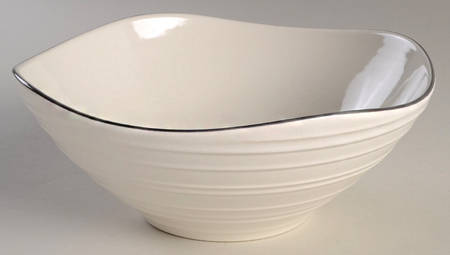Swirl Square Banded 9" Round Vegetable Bowl