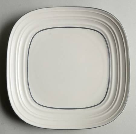 Swirl Square Banded Salad Plate