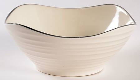 Swirl Square Banded Soup/Cereal Bowl