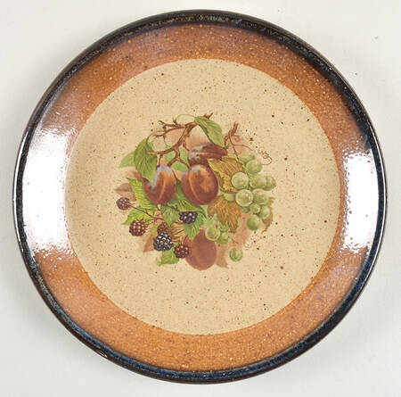 Northern Fruit Blue Luncheon Plate