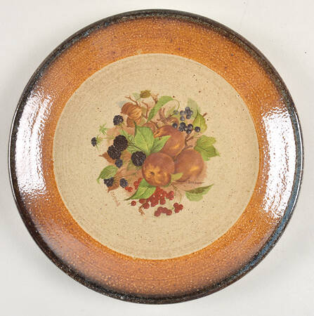 Northern Fruit Blue Luncheon Plate