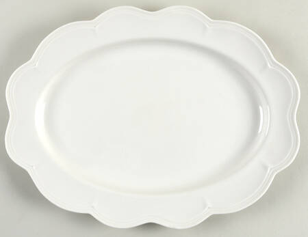 Belle Mead White 16" Oval Serving Platter