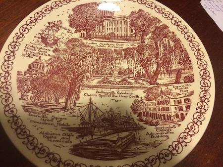 City Plates Mobile Alabama-Red - No Box-Alabama Motif 5-Red