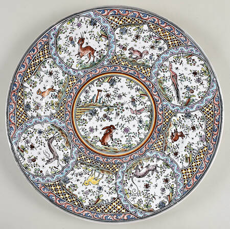 17th Century Colors 14" Wall Plate