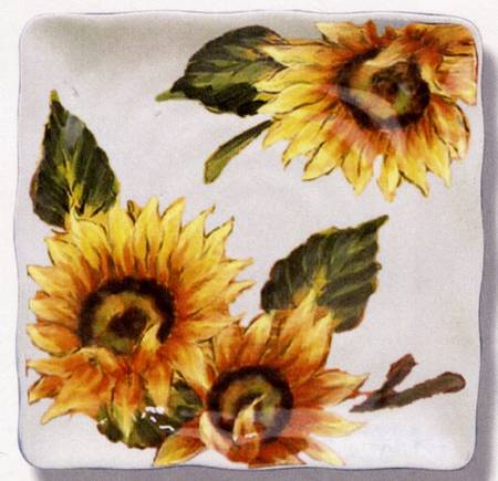 Sunflower Fall Square Salad Plate