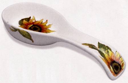 Sunflower Fall Spoon Rest/Holder (Holds 1 Spoon)