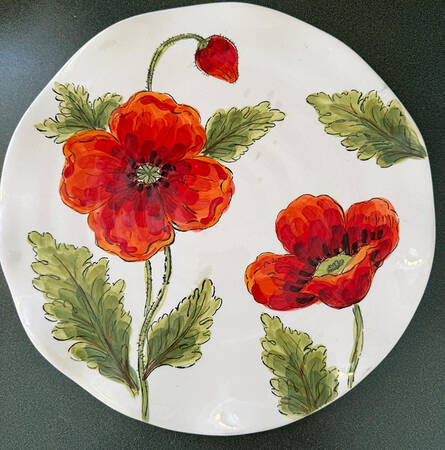 Poppy Dance Dinner Plate