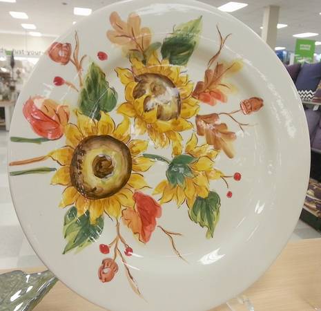 Sunflower Bunch Chop Plate (Round Platter)