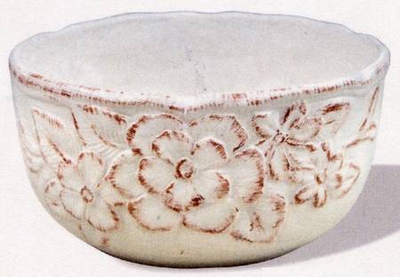 Cream Rustic Florals Coupe Cereal Bowl