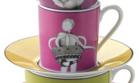 Un Air de Famille Flat Demitasse Cup & Saucer Set