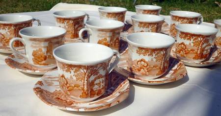Shantung Flat Cup & Saucer Set
