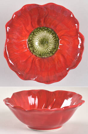Red Poppy 5" All Purpose Bowl