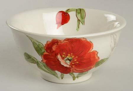Red Poppy Soup/Cereal Bowl