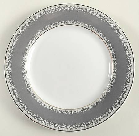Platinum Crown Slate Salad Plate