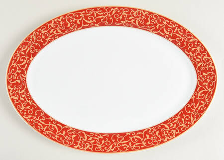 Parchment Rouge 14" Oval Serving Platter