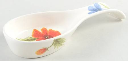 Colorful Poppies Spoon Rest/Holder (Holds 1 Spoon)