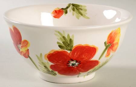 Colorful Poppies Soup/Cereal Bowl