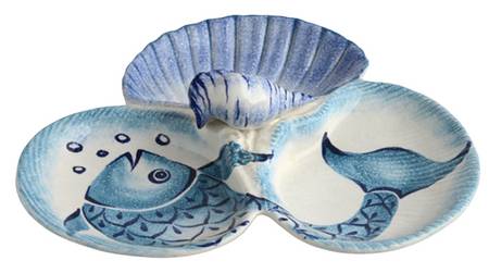 Mediterraneo 3 Part Shell Shaped Dish