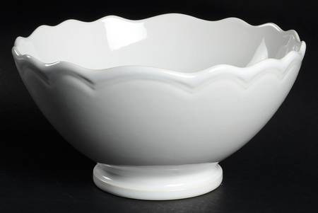 Catarina de Braganca White 9" Salad Serving Bowl