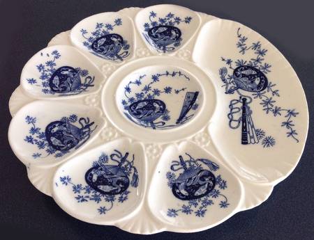 Bombay Blue Oyster Plate