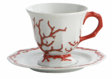 Barriera Corallina Red Footed Cup & Saucer Set