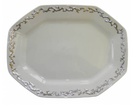 Barriera Corallina Platinum 13" Octagonal Serving Platter