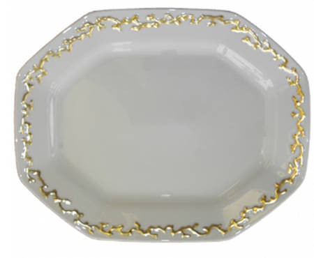 Barriera Corallina Gold 13" Octagonal Serving Platter