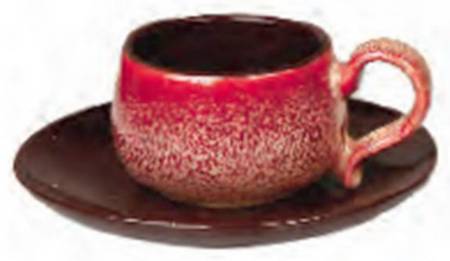 Natural Array Espresso Cup and Saucer Set