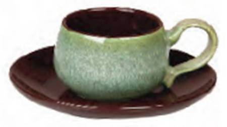 Natural Array Espresso Cup and Saucer Set