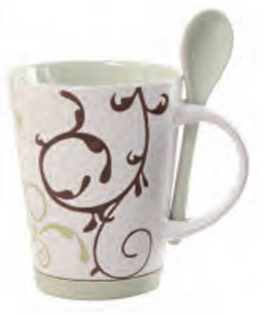 Vine Cafe Mug & Spoon Set