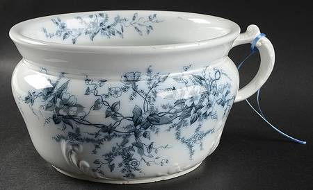 Spray Blue Open Chamber Pot