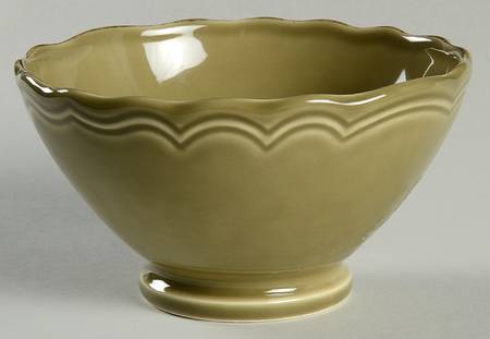 Catarina de Braganca Olive Green Footed Cereal Bowl