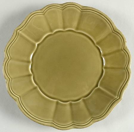 Catarina de Braganca Olive Green Salad/Dessert Plate