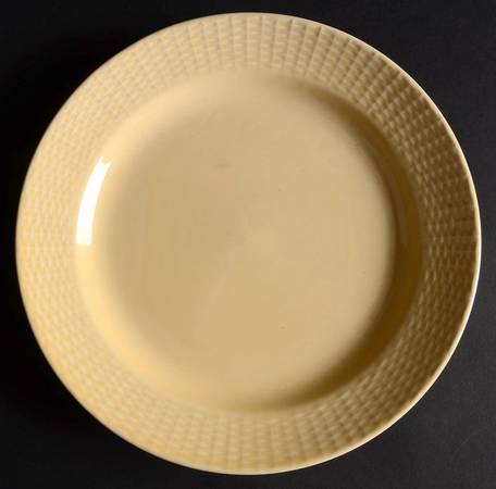 Basketweave Yellow Salad Plate
