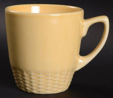 Basketweave Yellow Mug