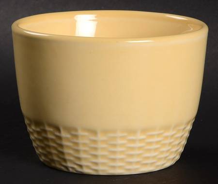 Basketweave Yellow Fruit/Dessert (Sauce) Bowl