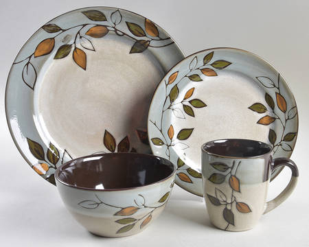 Rustic Leaves 4 Piece Place Setting