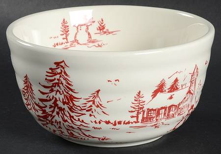 Holiday Toile Soup/Cereal Bowl