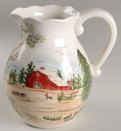Christmas Farmhouse 84 Oz Pitcher