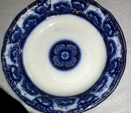 Balmoral Blue (No Trim, Gold Accent) by J &amp; G Meakin