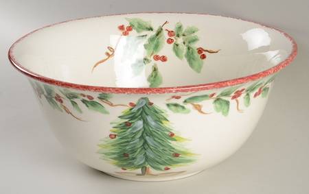 Tree Garland 11" Round Serving Bowl