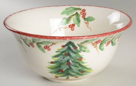 Tree Garland 9" Round Vegetable Bowl