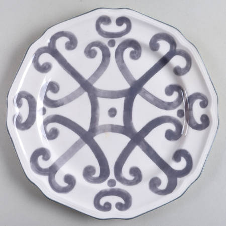 Antique White Scroll Salad Plate