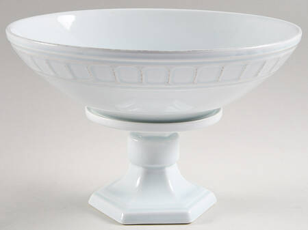 Venice Aqua Large Footed Fruit Bowl